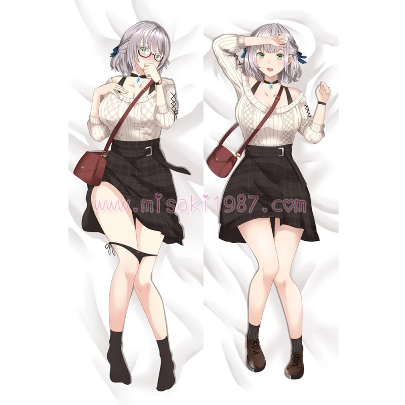 Virtual YouTuber Dakimakura Shirogane Noel Body Pillow Case - Click Image to Close