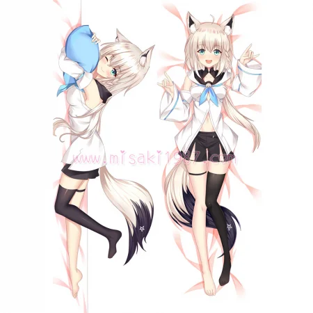Virtual YouTuber Dakimakura Shirakami Fubuki Body Pillow Case 05