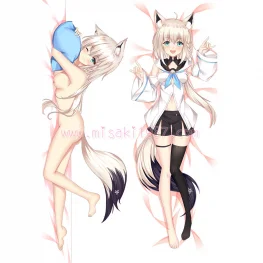 Virtual YouTuber Dakimakura Shirakami Fubuki Body Pillow Case 06