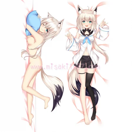 Virtual YouTuber Dakimakura Shirakami Fubuki Body Pillow Case 06
