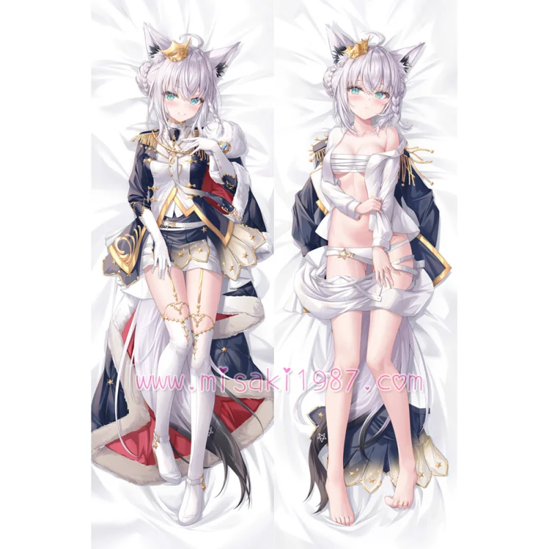 Virtual YouTuber Dakimakura Shirakami Fubuki Body Pillow Case 14 - Click Image to Close