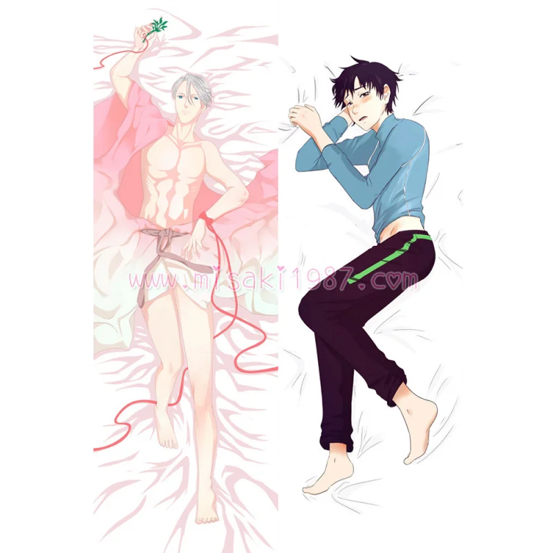 Yuri!!! on Ice Dakimakura Victor Nikiforov Yuuri Katsuki Body Pillow Case 02 - Click Image to Close