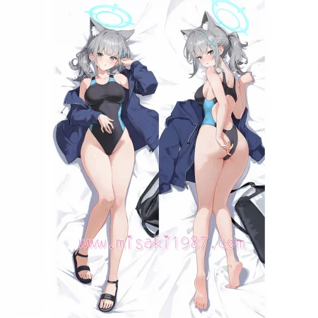 Blue Archive Dakimakura Sunaookami Shiroko Body Pillow Case 25
