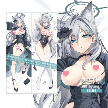 Blue Archive Dakimakura Sunaookami Shiroko Body Pillow Case 14