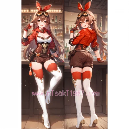 Genshin Impact Dakimakura Amber Body Pillow Case 08