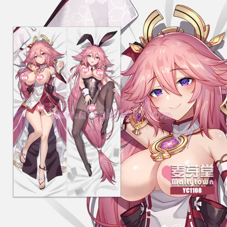 Genshin Impact Dakimakura Yae Miko Body Pillow Case 20
