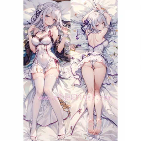 Re:Zero Dakimakura Emilia Body Pillow Case 24