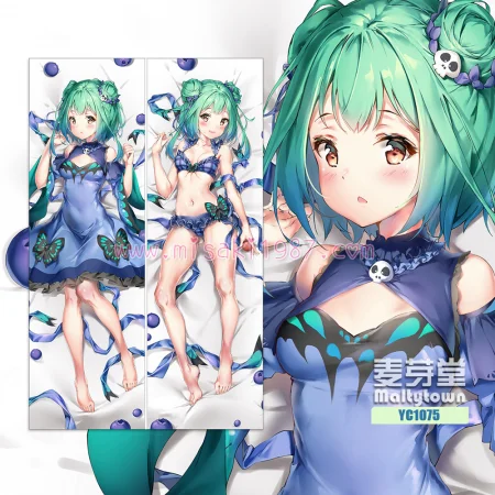Virtual YouTuber Dakimakura Uruha Rushia Body Pillow Case 05