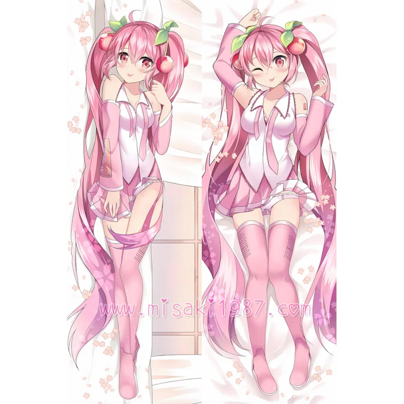 Vocaloid Dakimakura Sakura Miku Body Pillow Case - Click Image to Close