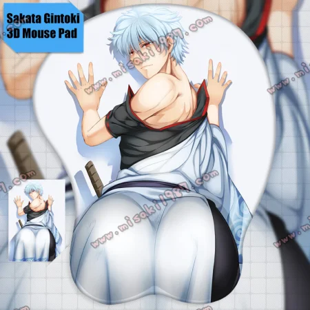 2way Gintama Sakata Gintoki Anime 3D Mouse Pad Mat Wrist Rest