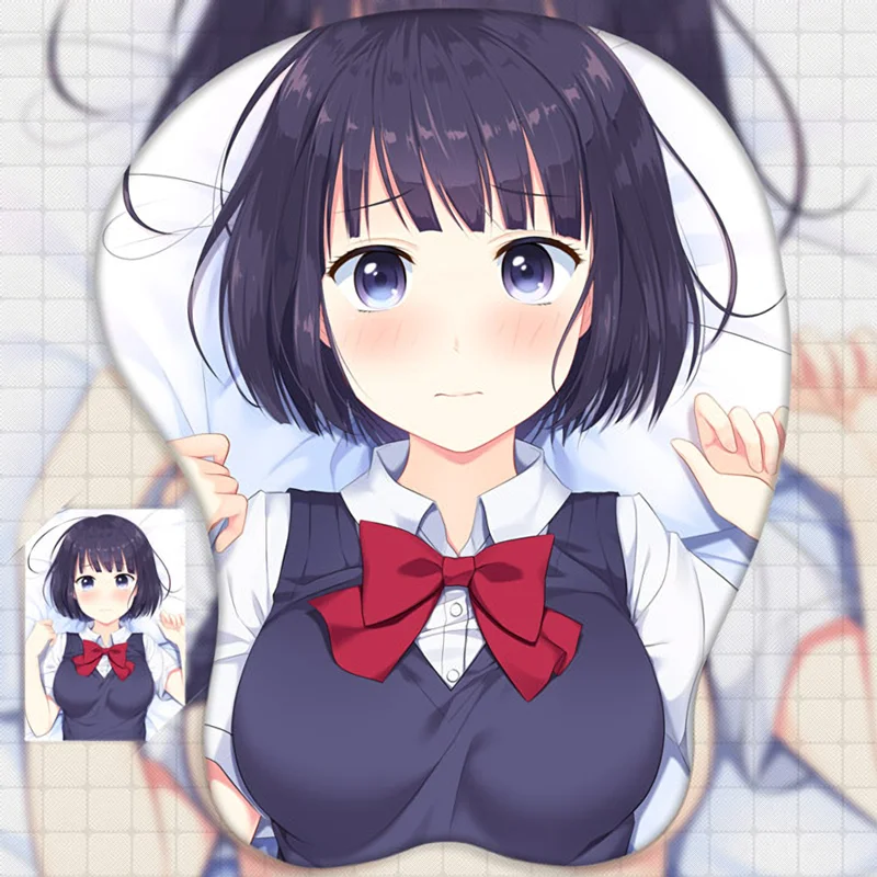 2way Kuzu no Honkai Hanabi Yasuraoka Anime 3D Mouse Pad Mat Wrist Rest 02 - Click Image to Close