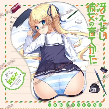 2way Saekano How to Raise a Boring Girlfriend Eriri Spencer Anime 3D Mouse Pad Mat Wrist Rest 02