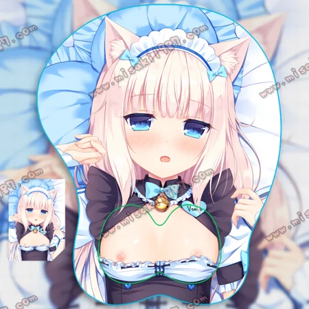 2way Nekopara Vanilla Anime 3D Mouse Pad Mat Wrist Rest Small Breasts 02