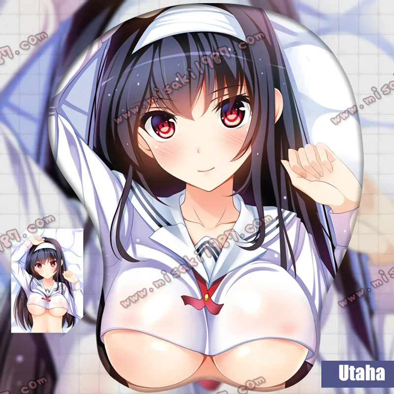 2way Saekano How to Raise a Boring Girlfriend Utaha Kasumigaoka Anime 3D Mouse Pad Mat Wrist Rest - Click Image to Close