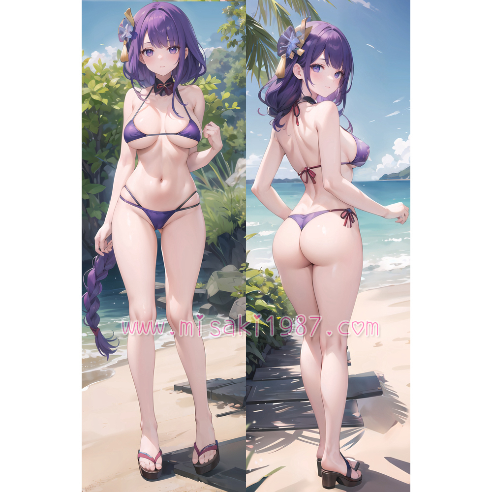 Genshin Impact Dakimakura Baal Raiden Shogun Body Pillow Case 68