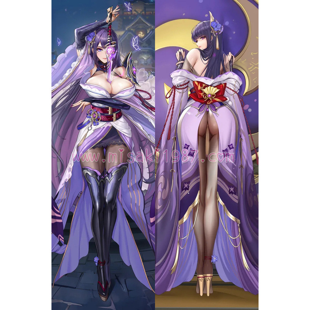 Genshin Impact Dakimakura Baal Raiden Shogun Body Pillow Case 60