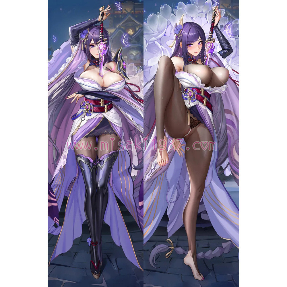 Genshin Impact Dakimakura Baal Raiden Shogun Body Pillow Case 59
