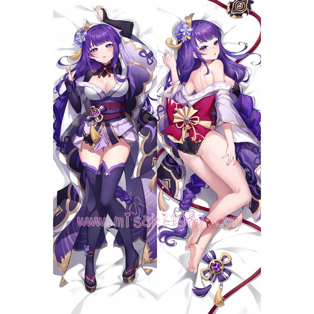 Genshin Impact Dakimakura Baal Raiden Shogun Body Pillow Case 71