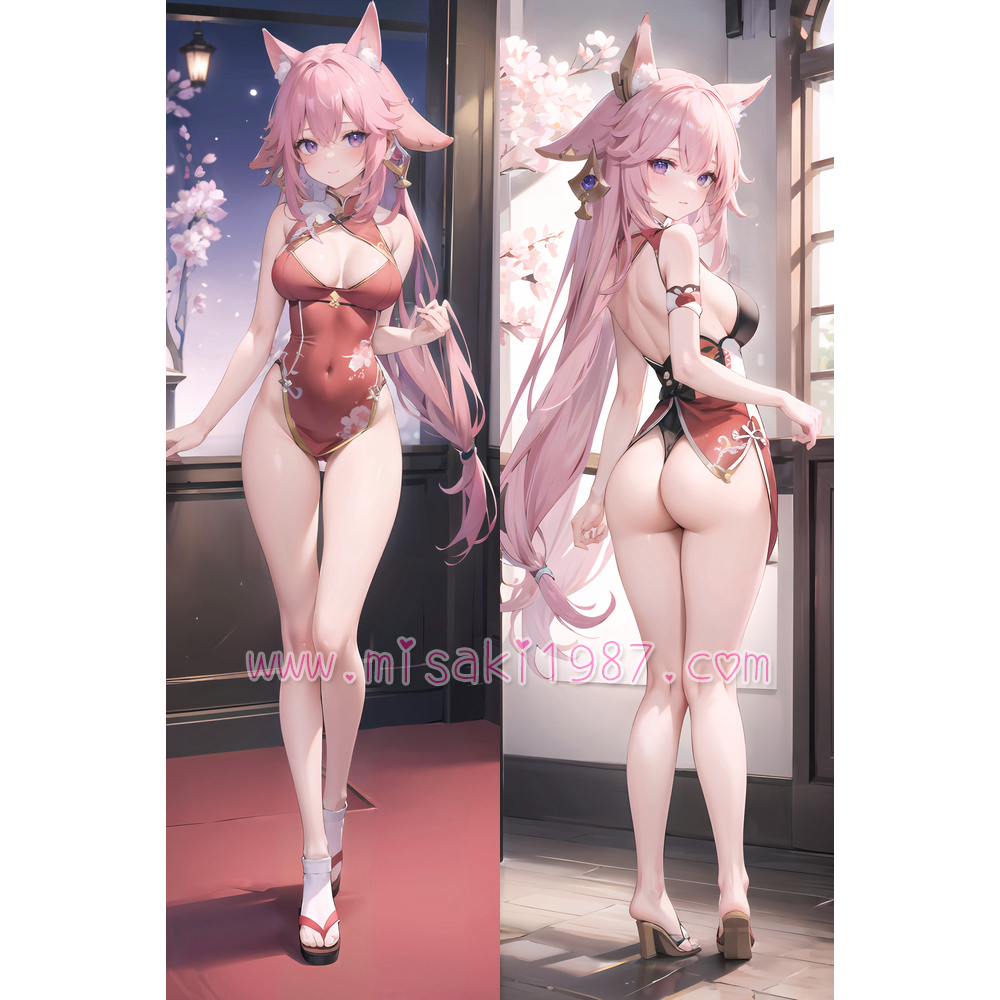 Genshin Impact Dakimakura Yae Miko Body Pillow Case 49