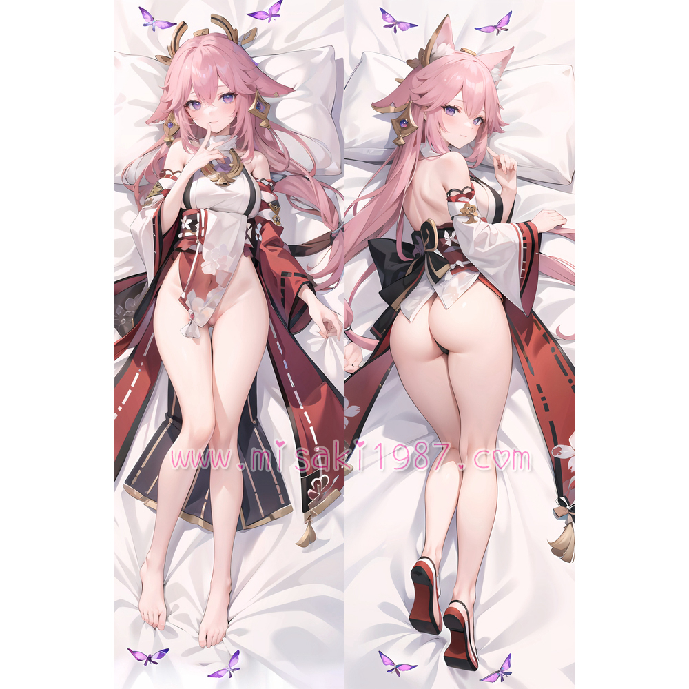 Genshin Impact Dakimakura Yae Miko Body Pillow Case 52