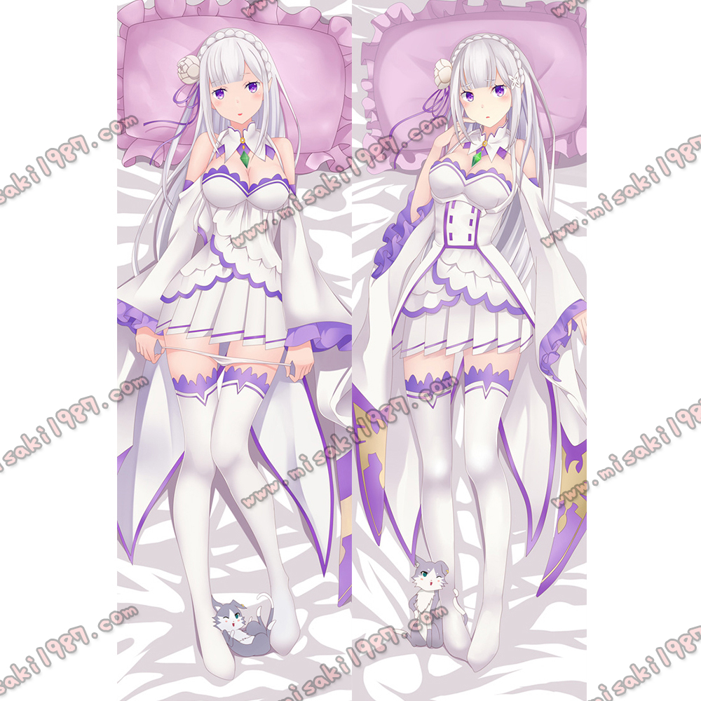 Re:Zero Dakimakura Emilia Body Pillow Case 07