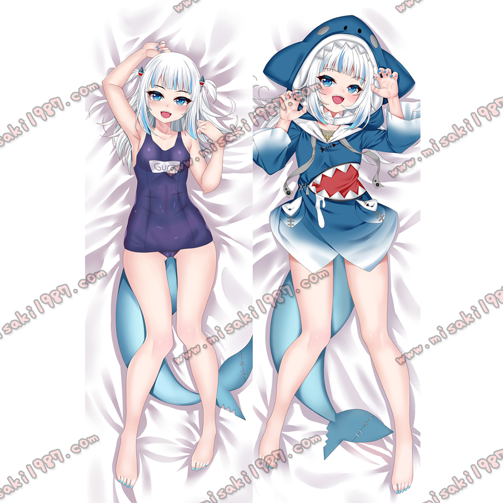 Virtual YouTuber Dakimakura Gawr Gura Body Pillow Case