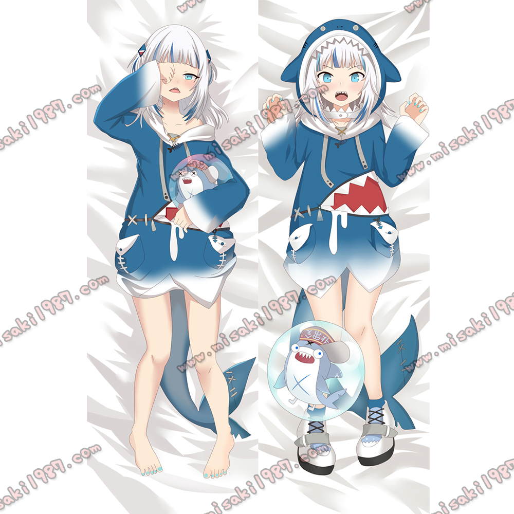 Virtual YouTuber Dakimakura Gawr Gura Body Pillow Case 03