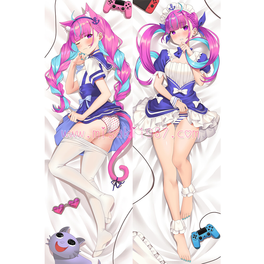 Virtual YouTuber Dakimakura Minato Aqua Body Pillow Case