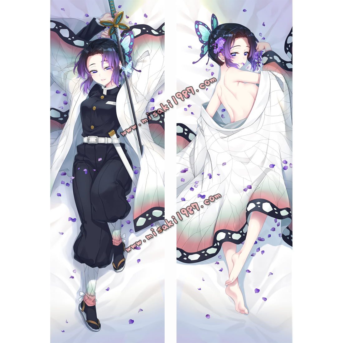 Demon Slayer Dakimakura Shinobu Kocho Body Pillow Case 2
