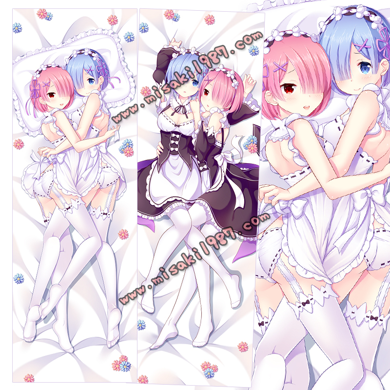 Re:Zero Dakimakura Rem Ram Body Pillow Case
