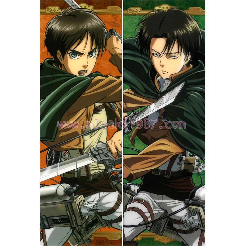 Attack on Titan Dakimakura Levi Eren Yeager Body Pillow Case 06