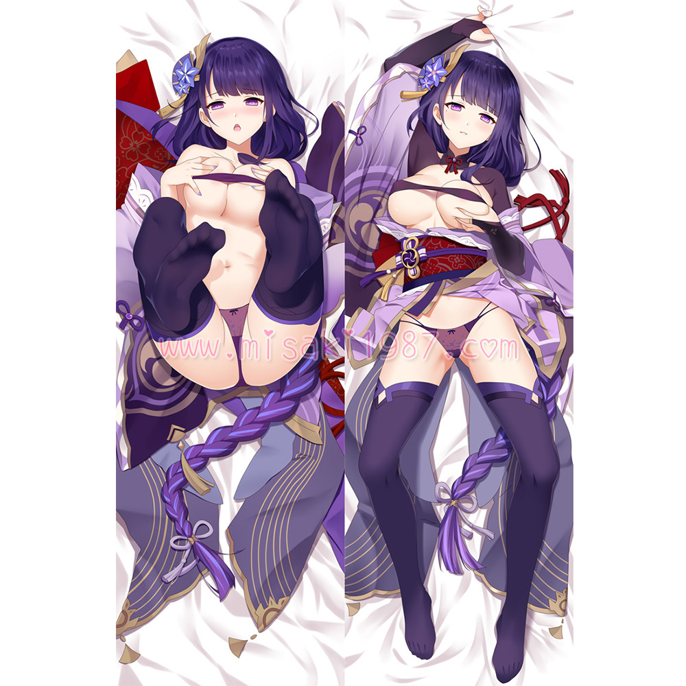 Genshin Impact Dakimakura Baal Raiden Shogun Body Pillow Case 17