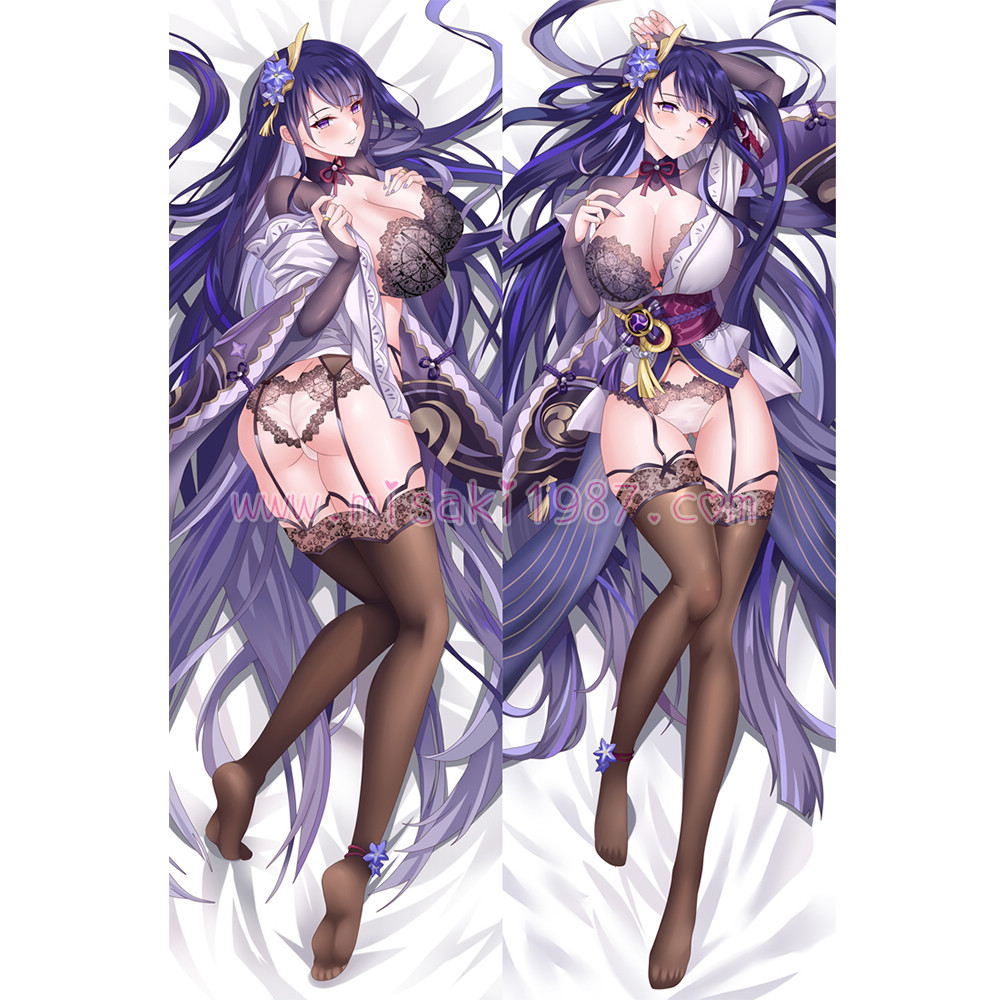 Genshin Impact Dakimakura Baal Raiden Shogun Body Pillow Case 35