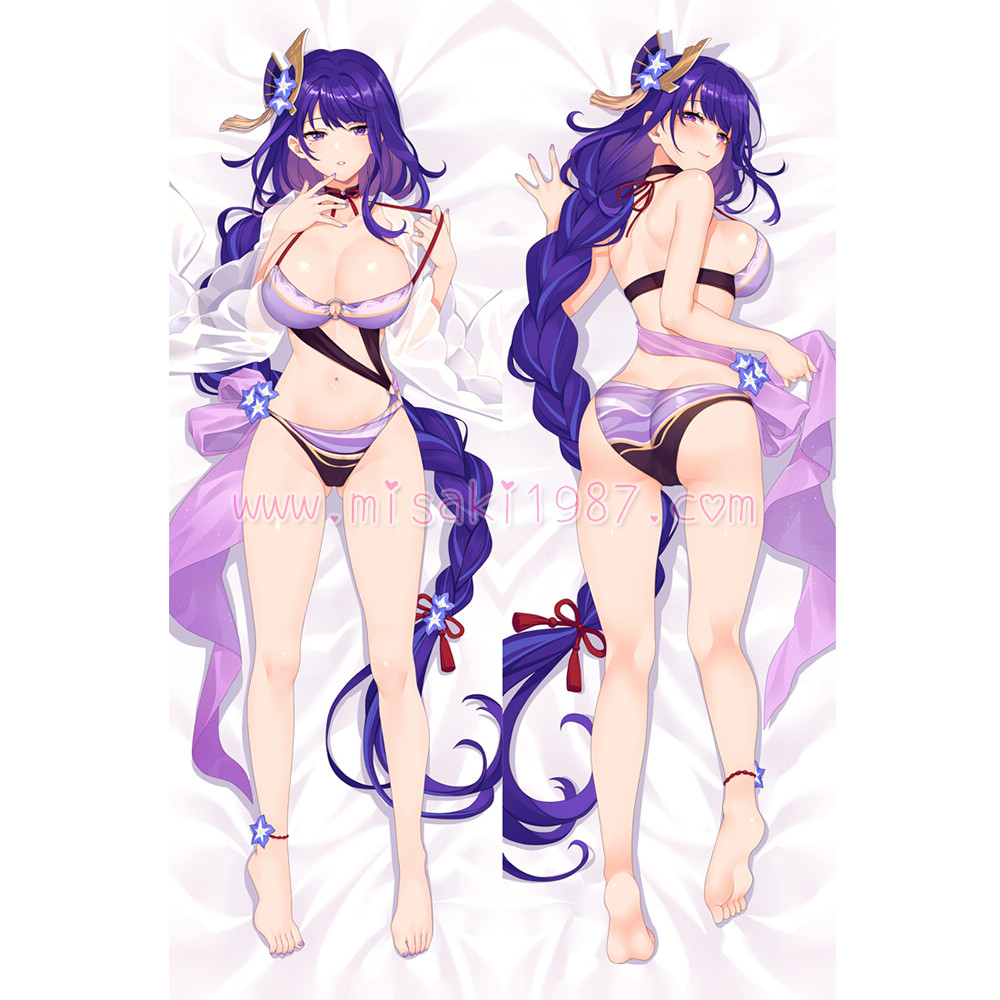 Genshin Impact Dakimakura Baal Raiden Shogun Body Pillow Case 45