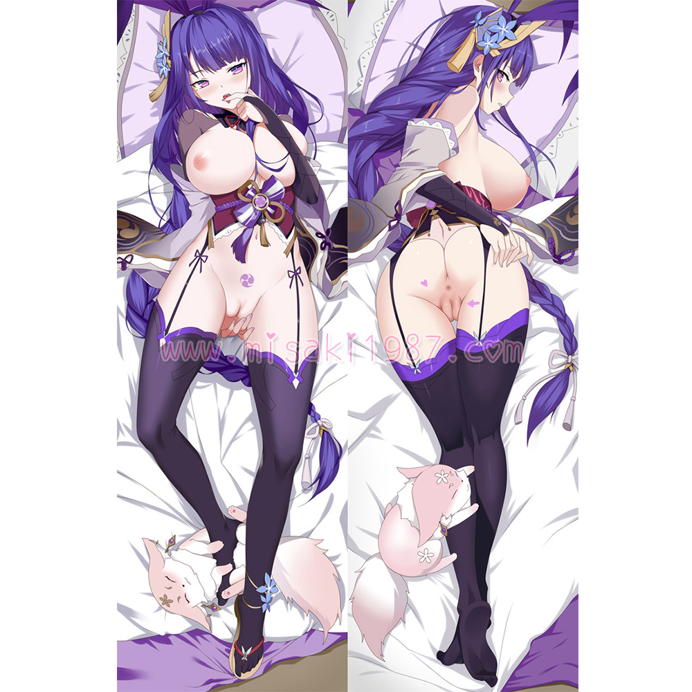 Genshin Impact Dakimakura Baal Raiden Shogun Body Pillow Case 49