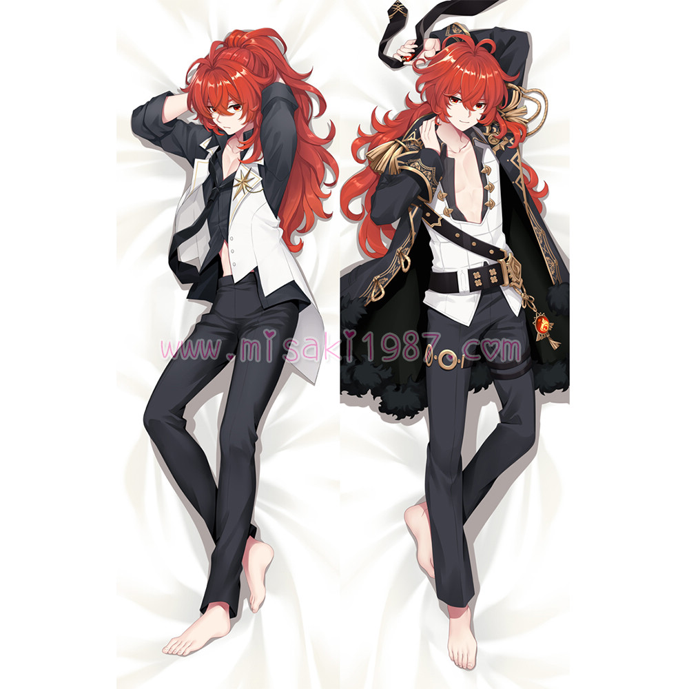 Genshin Impact Dakimakura Diluc Body Pillow Case