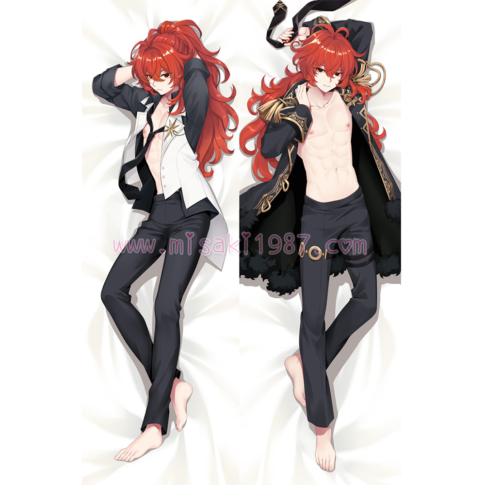 Genshin Impact Dakimakura Diluc Body Pillow Case 02
