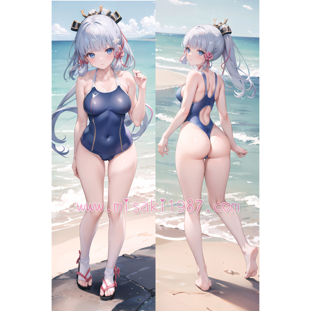 Genshin Impact Dakimakura Kamisato Ayaka Body Pillow Case 55