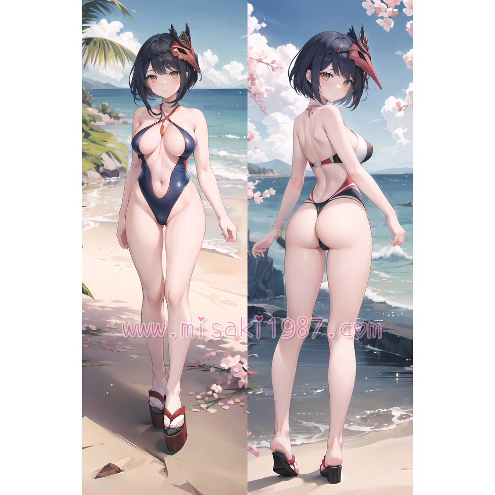 Genshin Impact Dakimakura Kujou Sara Body Pillow Case 14