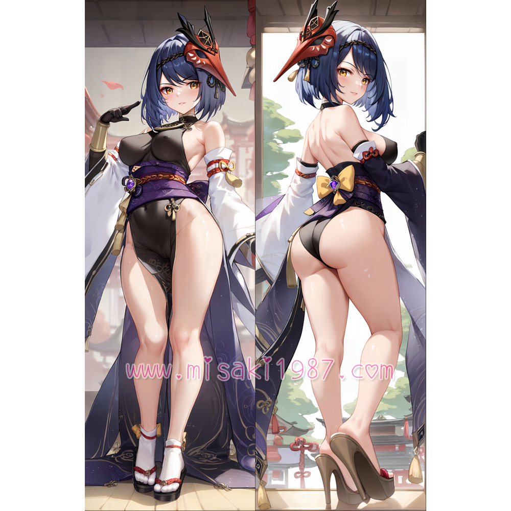 Genshin Impact Dakimakura Kujou Sara Body Pillow Case 18