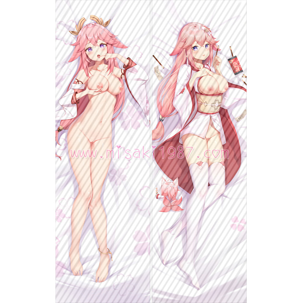 Genshin Impact Dakimakura Yae Miko Body Pillow Case 05