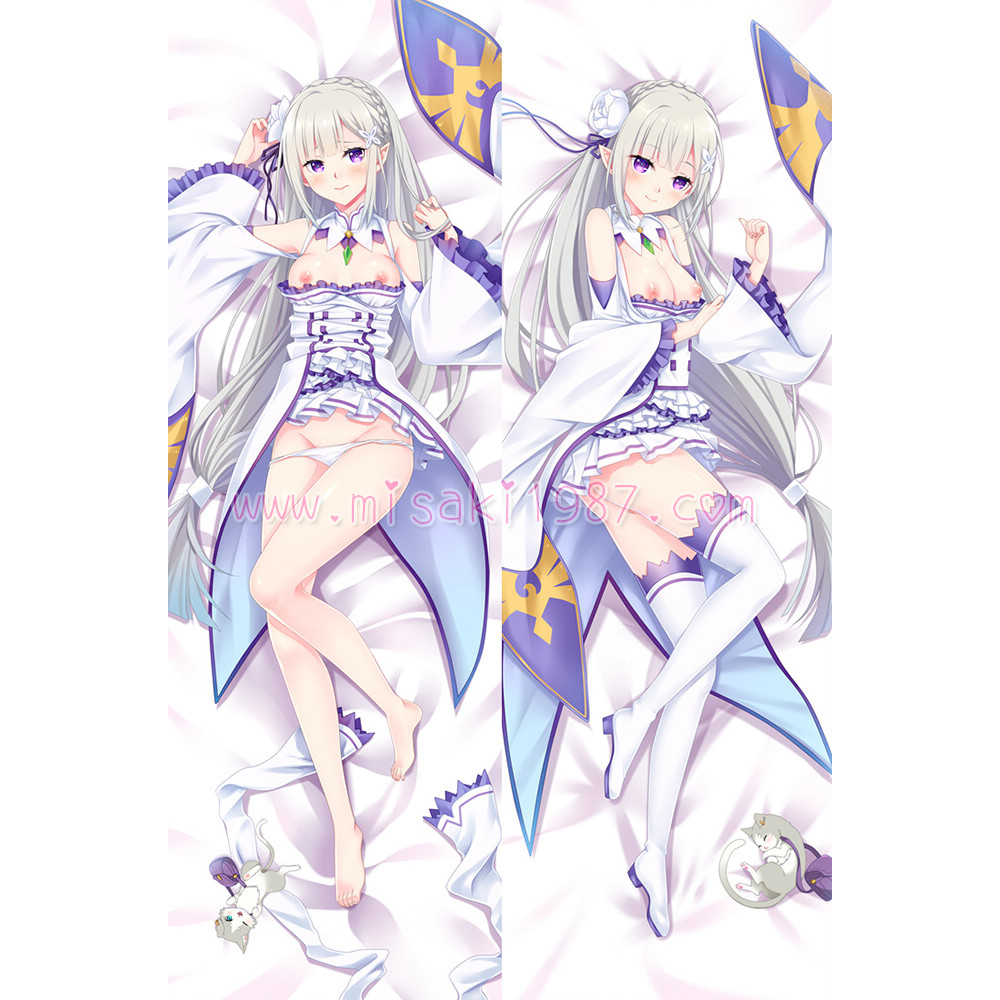 Re:Zero Dakimakura Emilia Body Pillow Case 15