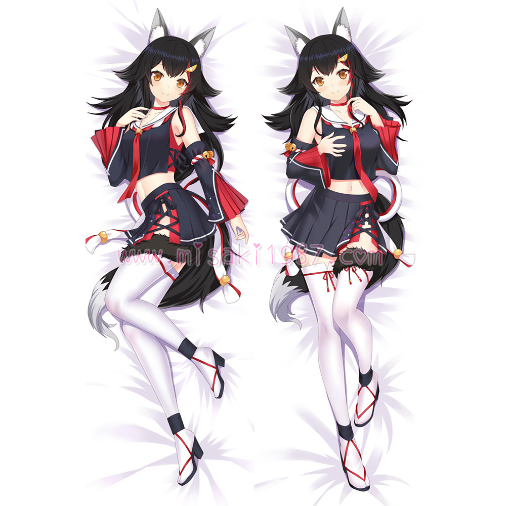 Virtual YouTuber Dakimakura Ookami Mio Body Pillow Case