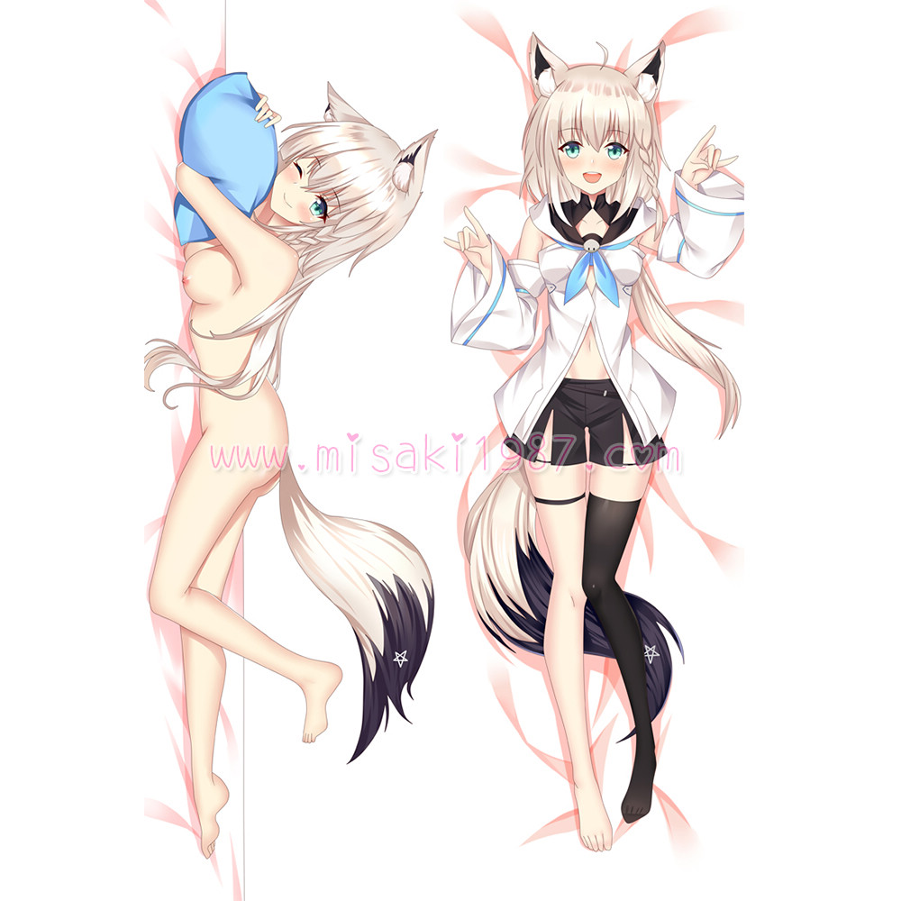 Virtual YouTuber Dakimakura Shirakami Fubuki Body Pillow Case 06