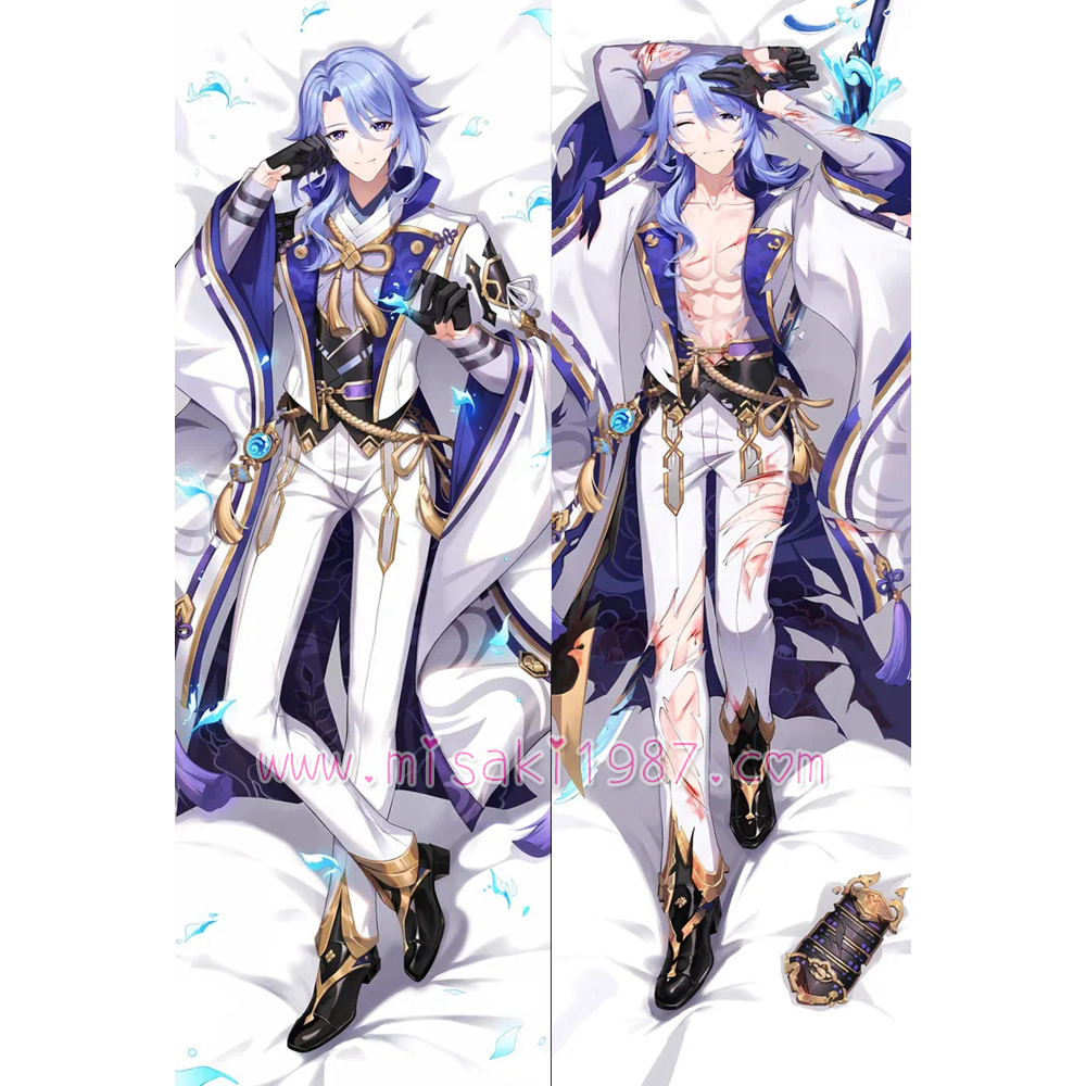 Genshin Impact Dakimakura Kamisato Ayato Body Pillow Case 05