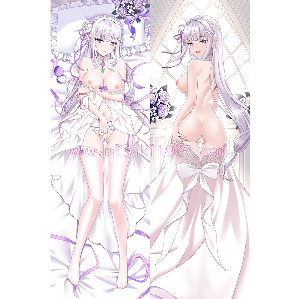 Re:Zero Dakimakura Emilia Body Pillow Case 23