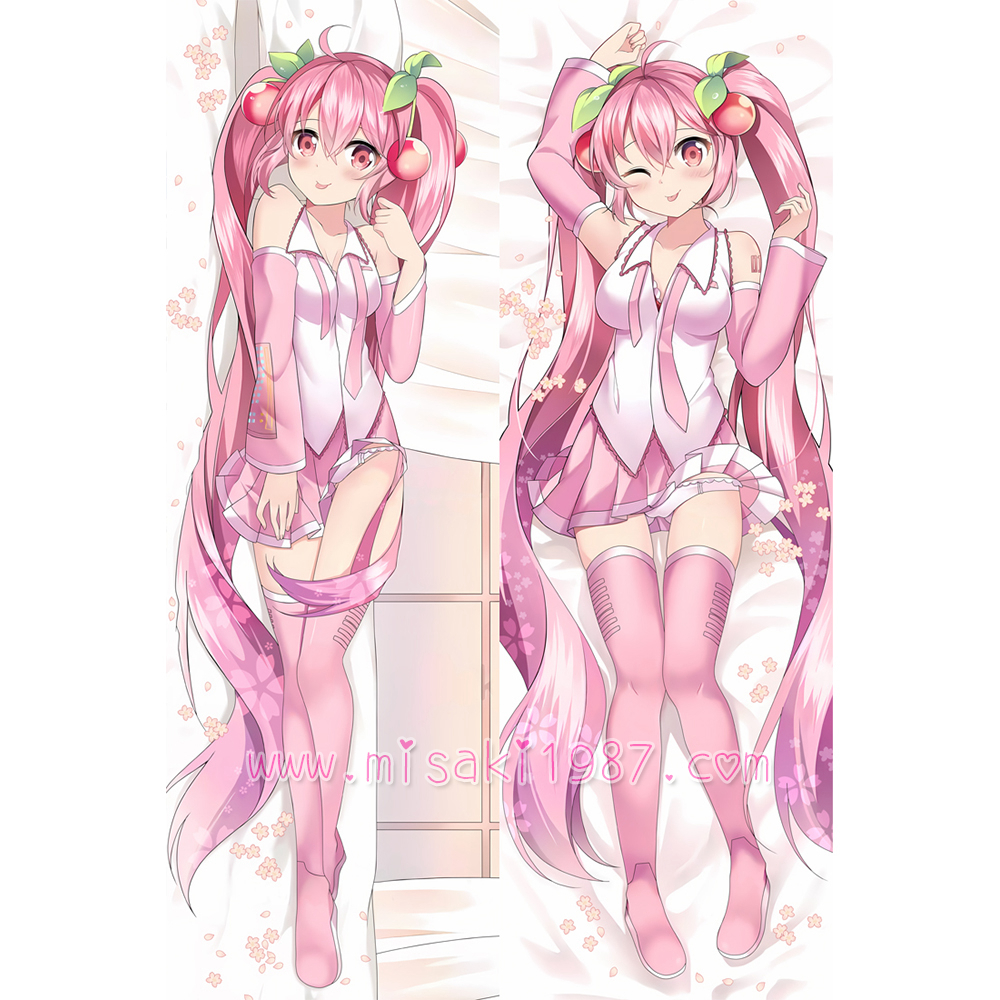 Vocaloid Dakimakura Sakura Miku Body Pillow Case